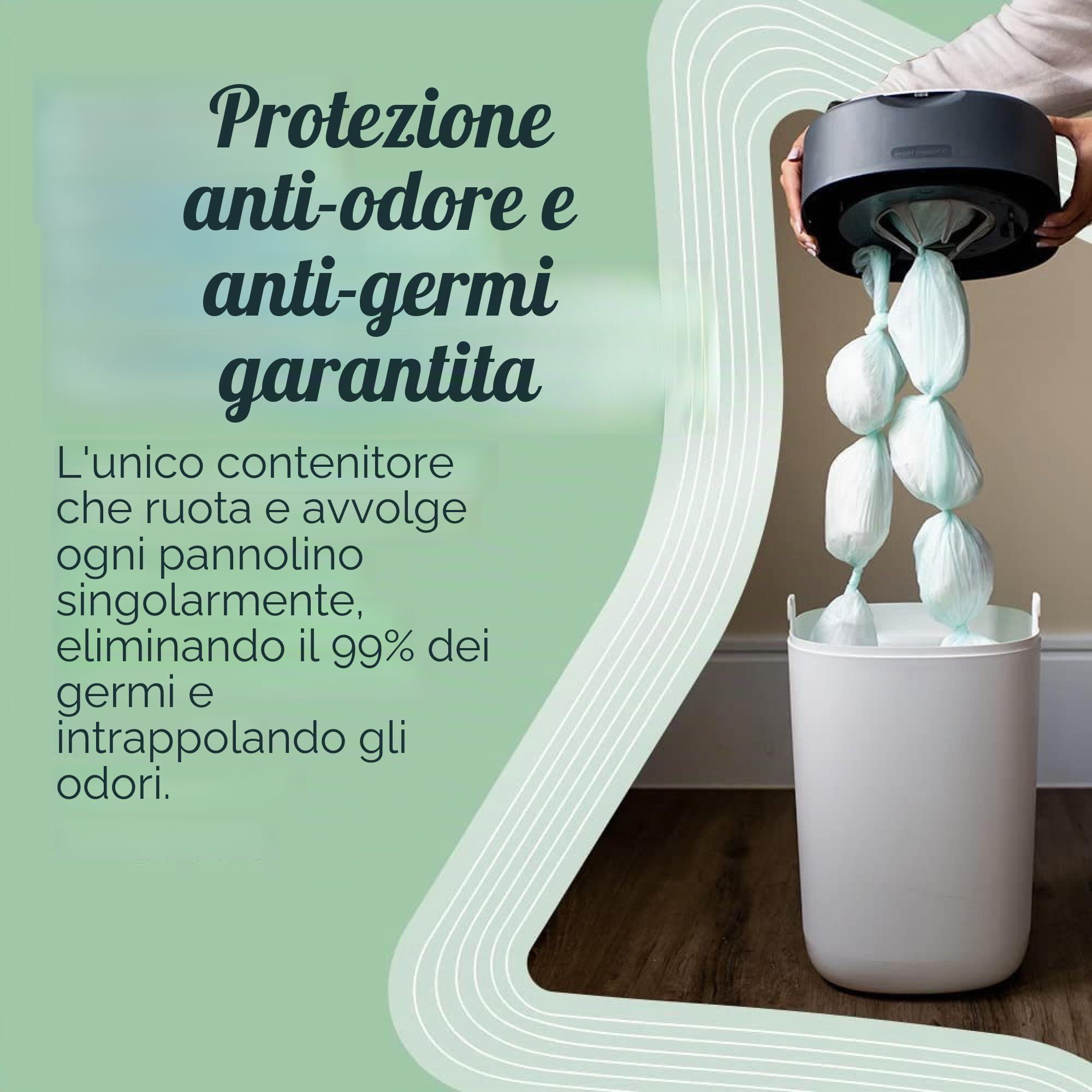 Tommee Tippee Ricariche per Sistema Avanzato di Smaltimento Pannolini Mangiapannolini, 12 Pezzi, Compatibile con i Contenitori Sangenic TEC E Twist & Click