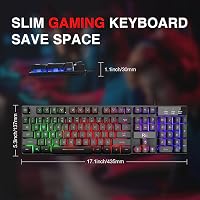 Rii RK100+ RGB LED háttérvilágítású nagy méretű mechanikus gamer billentyűzet 3
