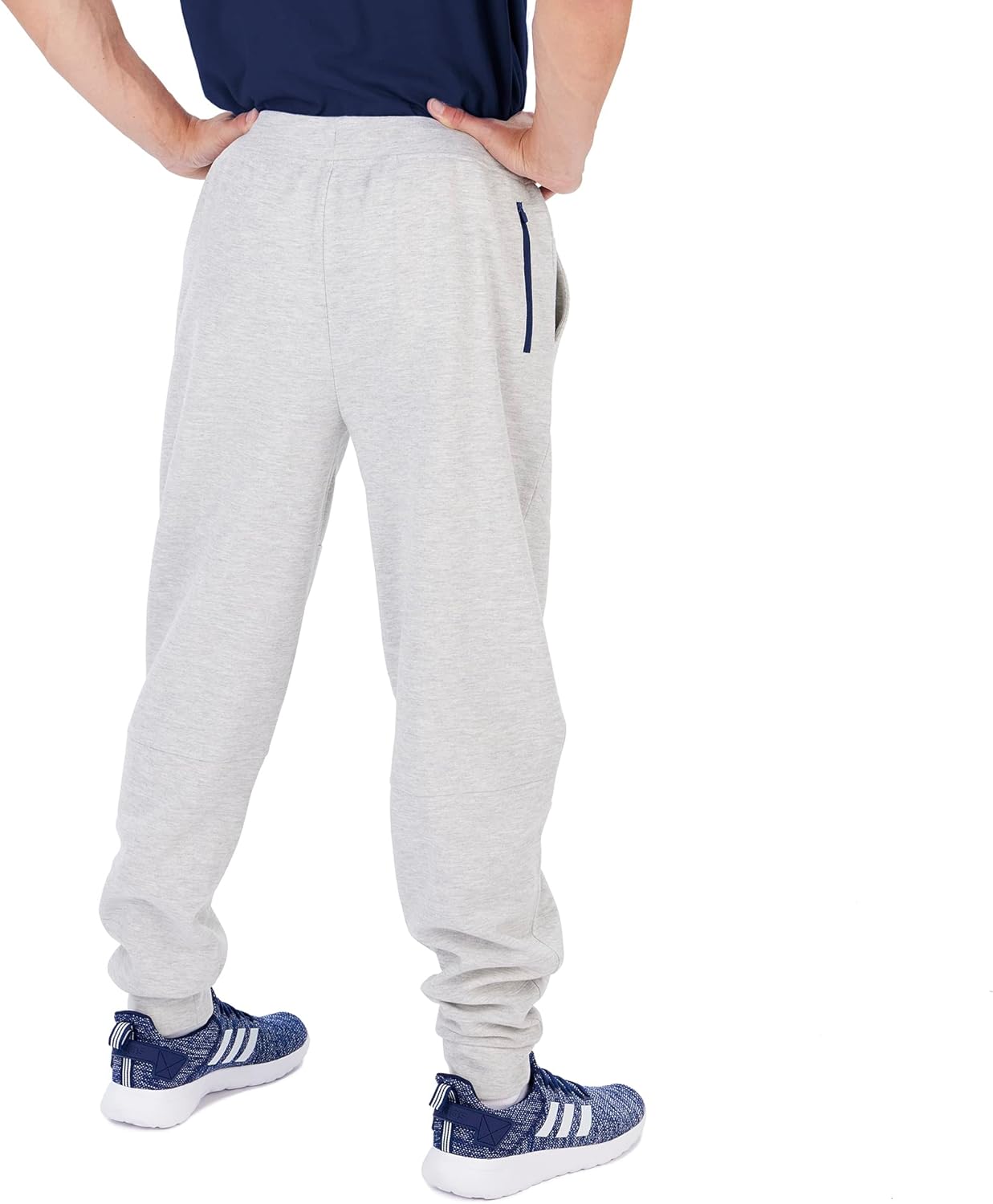 Zubaz Men's NFL Heather Gray Speed Jogger with Team Logo - Image 3