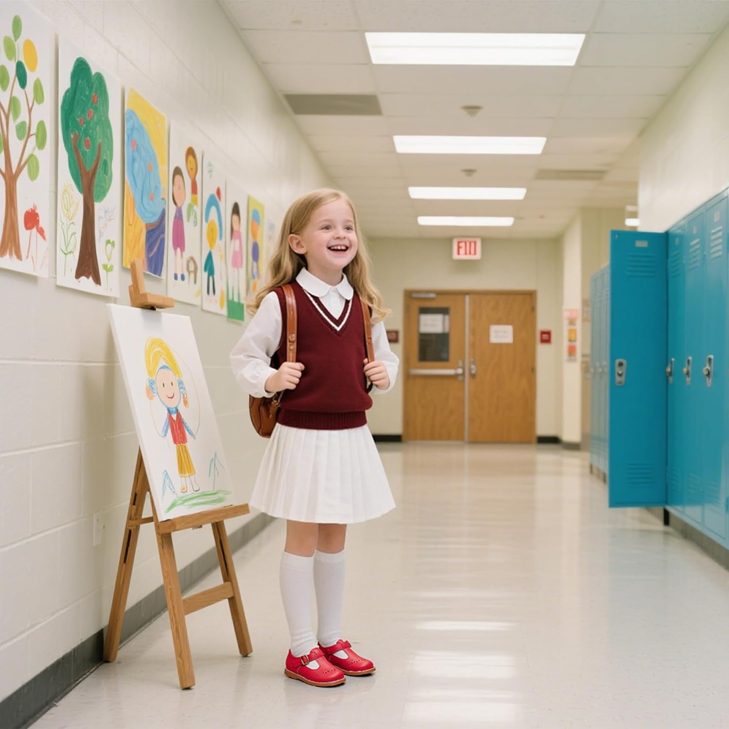 Otter MOMO Toddler Little Girls Oxford Shoes Mary Jane Flat T-Strap School Uniform Party Dress Shoes - Image 3