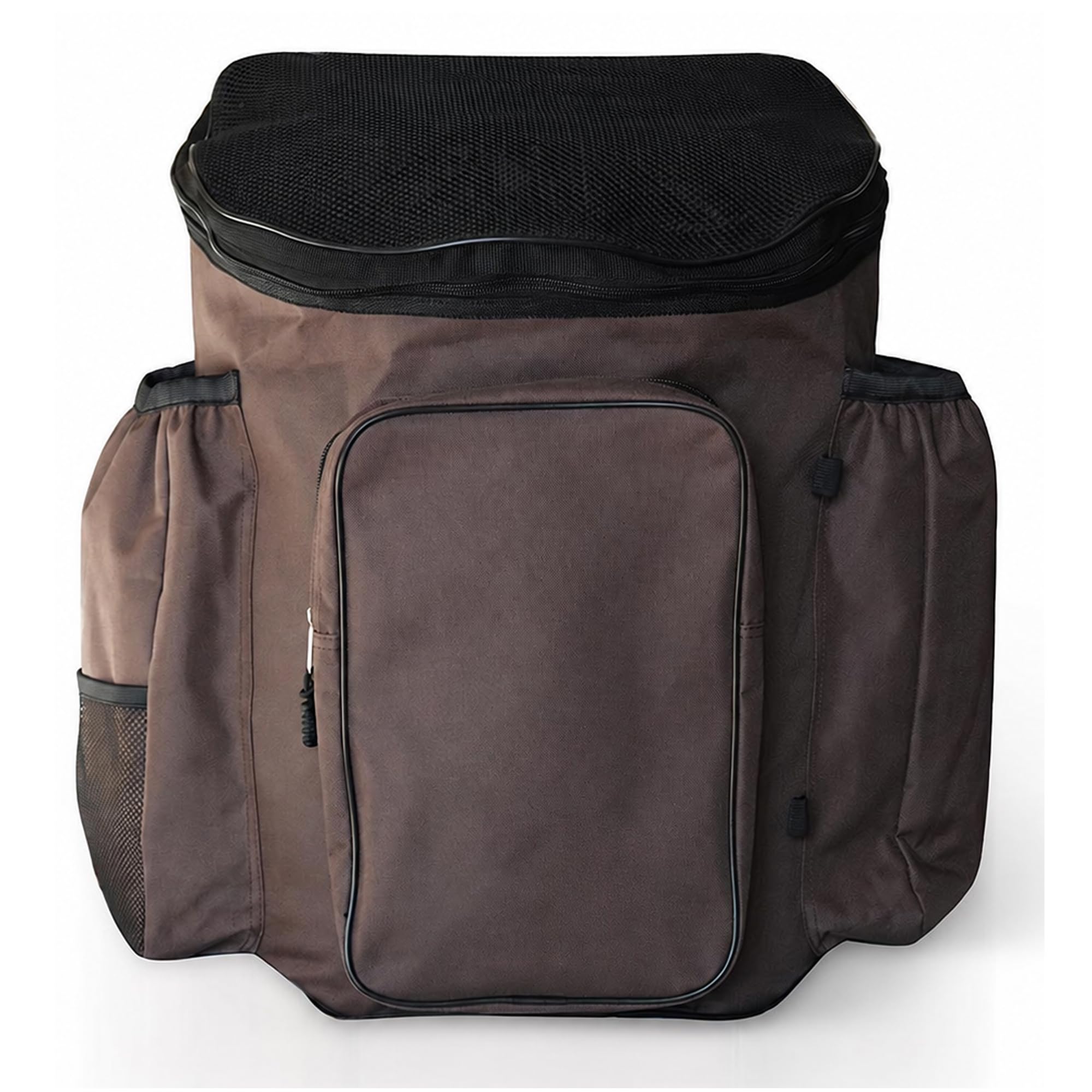 Zaino Professionale XL per Raccolta Funghi con Gerla in Salice Naturale Inclusa – Fondo in Rete, Tasche Multiple – 45 × 33 × H 51 cm