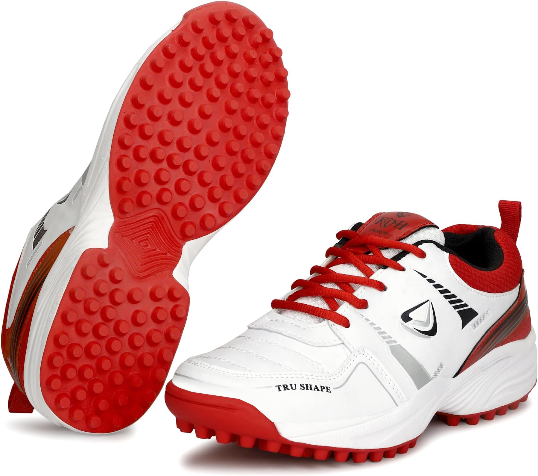 PRO KVH Lightweight Cricket Shoes for Men | Rubber Spikes | Water-Resistant | All-Round Performance Footwear for Outdoor and Field Sports