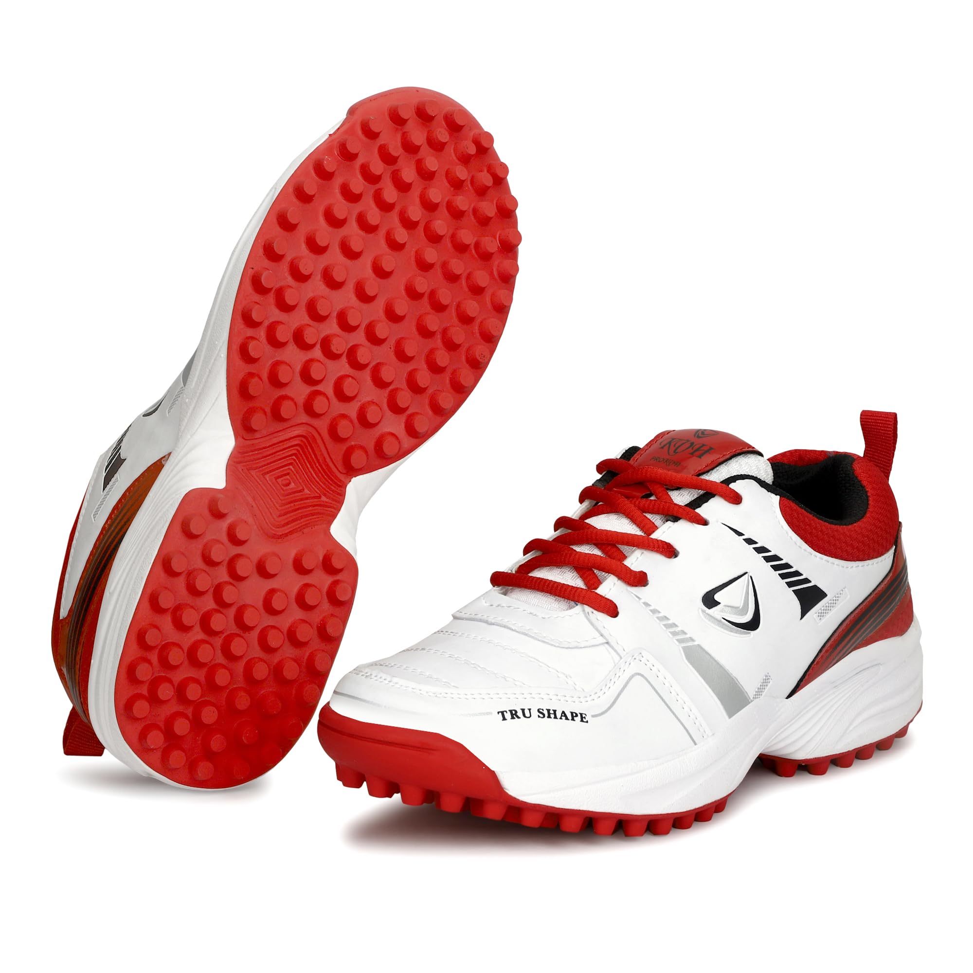 PRO KVHLightweight Cricket Shoes for Men | Rubber Spikes | Water-Resistant | All-Round Performance Footwear for Outdoor and Field Sports