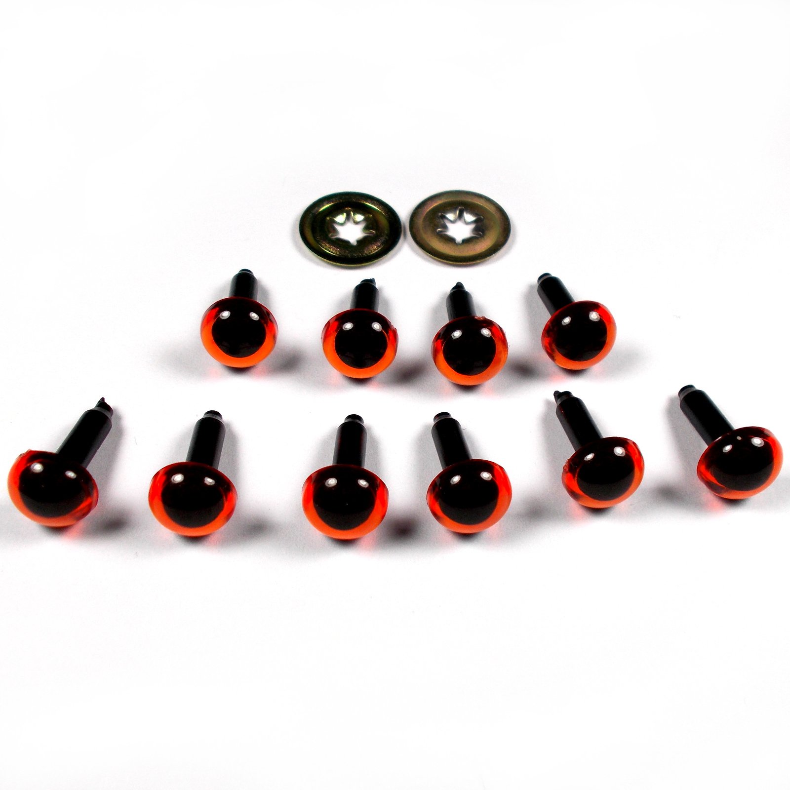 Animal Eyes - Teddy Bear Soft Toy Doll Making - Amber - Pack of 10 Eyes (9mm)