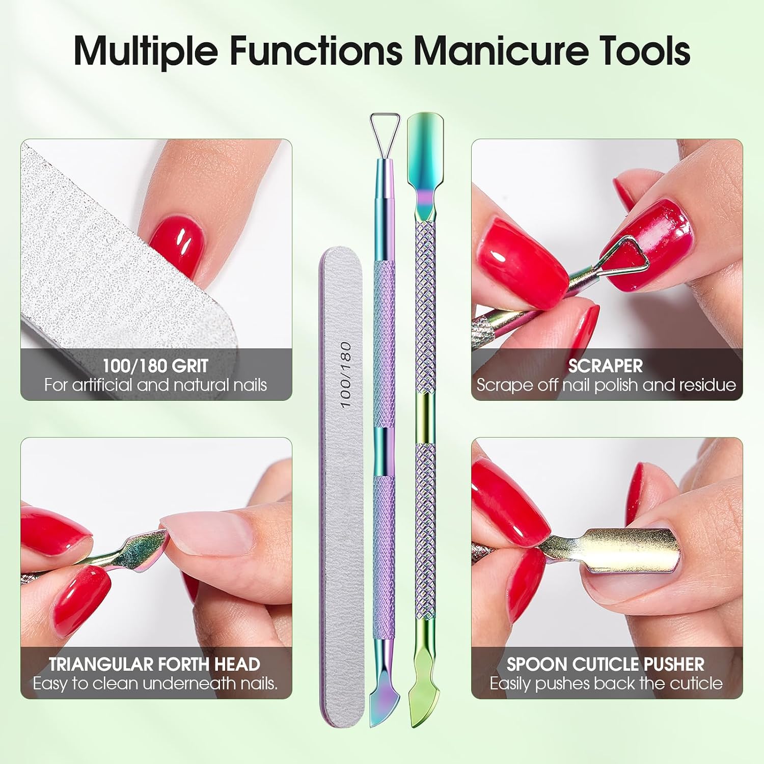 COSMOO Magic Gel Polish Remover Kit, Professional Gel Remover for Nail, Quickly Remove Gel Nails Polish in 2-5 Minutes, Includes Tools Nail file and Nail Removal Push
