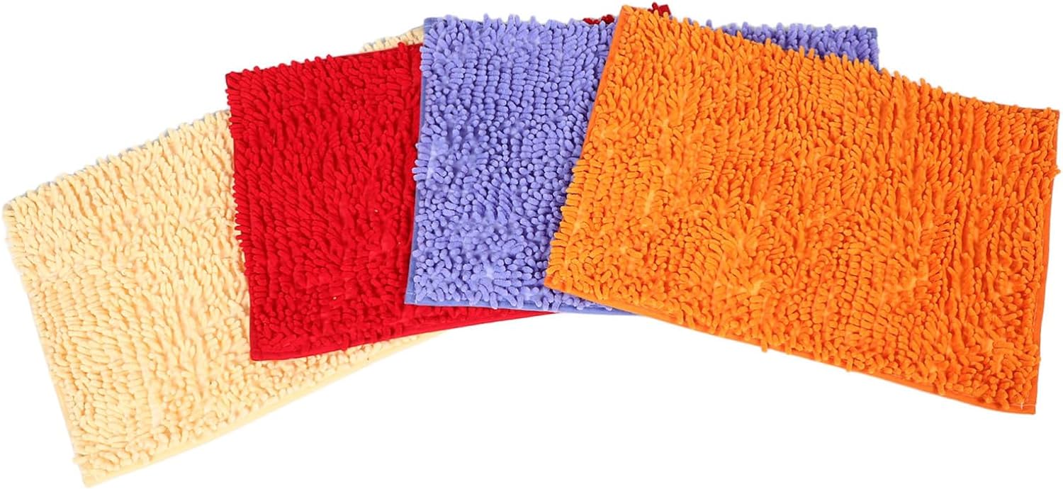 4pcs Washable Bunny Pee Pad Chenille Training Mats for Guinea Pigs and Soft Comfortable Easy Maintenance Pet Supplies