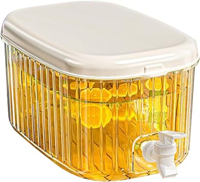 Refrigerator, Pot, Cold Water Bottle, Pitcher, Cold Water Bottle, Drink Server, Includes Faucet, Transparent, Space Saving, Heat Resistant, Cold Insulation, Wide Mouth Opening, Cold Breasting, Large
