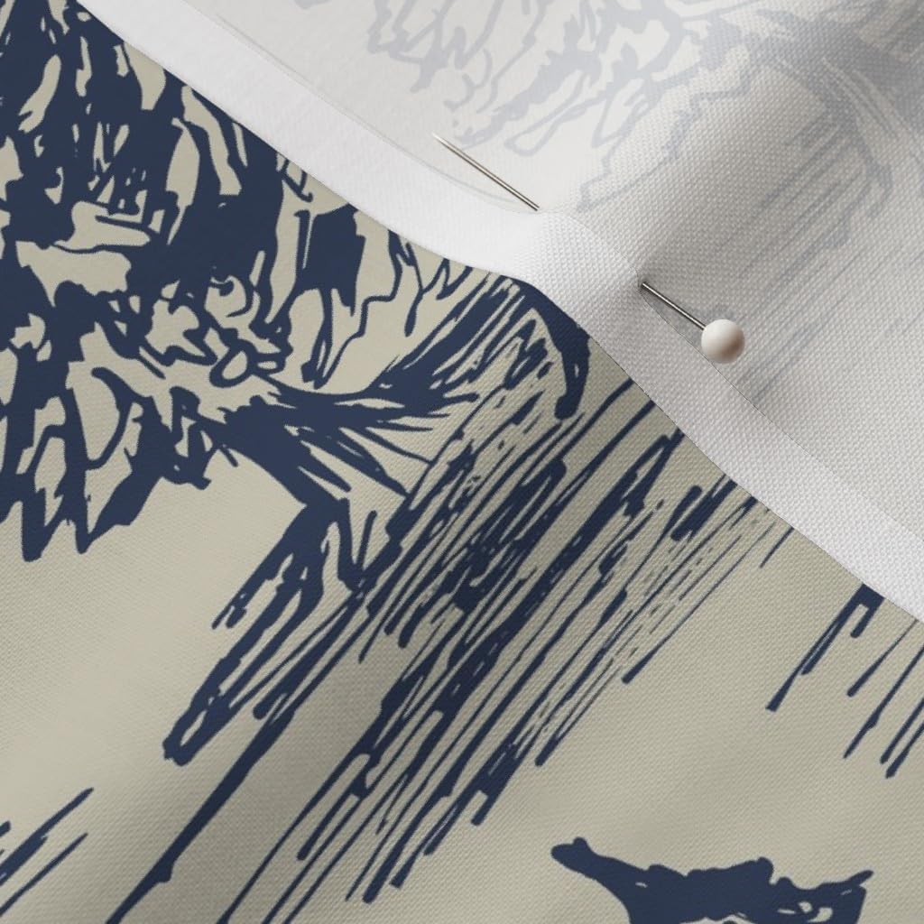 Spoonflower Fabric - Alien Toile Outer Space Camping Tent UFO Abduction Whimsical Printed on Petal Signature Cotton Fabric by The Yard - Sewing Quilting Apparel Crafts Decor