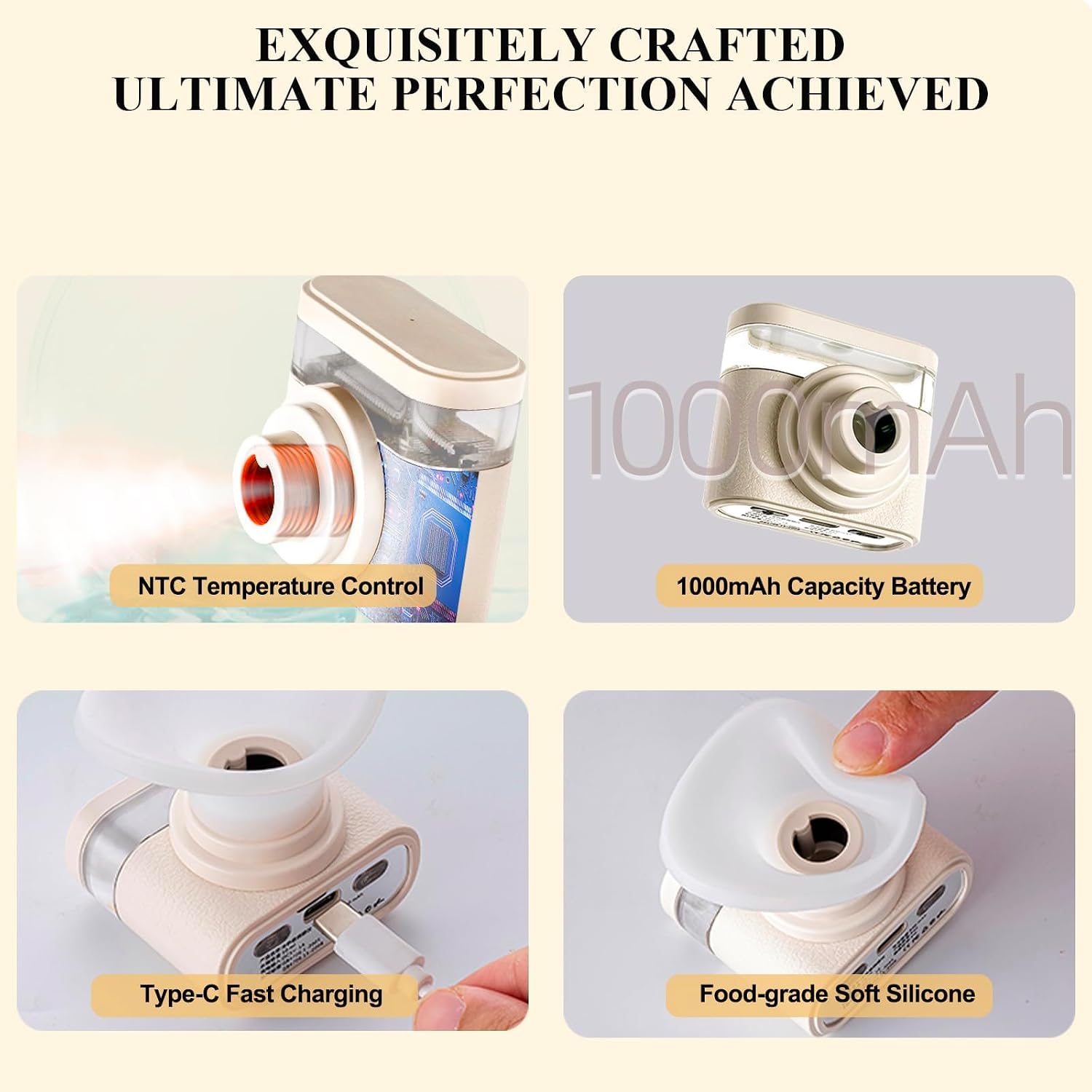 Heated Nano Mist Sprayer,Eye Steamer for Dry Eye Relief,Portable Electric Steam Therapy Wand with Warm Moist Heat for Natural Tears Restore,Dry Eye Fine Mister Machine with 3 Level-Heat