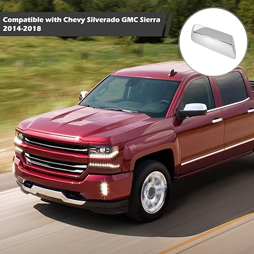 Miniatura 4 de RT-TCZ Para Silverado Espejo Lateral Cubierta Trim para Chevy Silverado GMC Sierra 2014-2018 Cromo Exterior Accesorios 2 unids