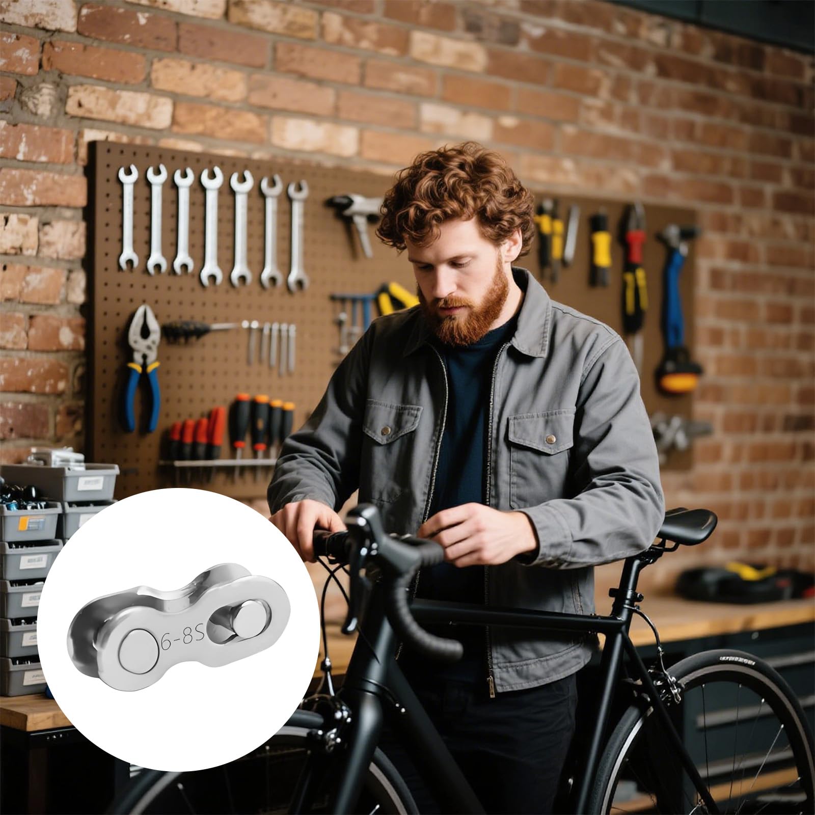 6 Maglie per Catene a 6/7/8 Velocità – Compatibilità Universale con i Sistemi per Shimano e SRAM | Acciaio Inossidabile Stabile – Montaggio Facile