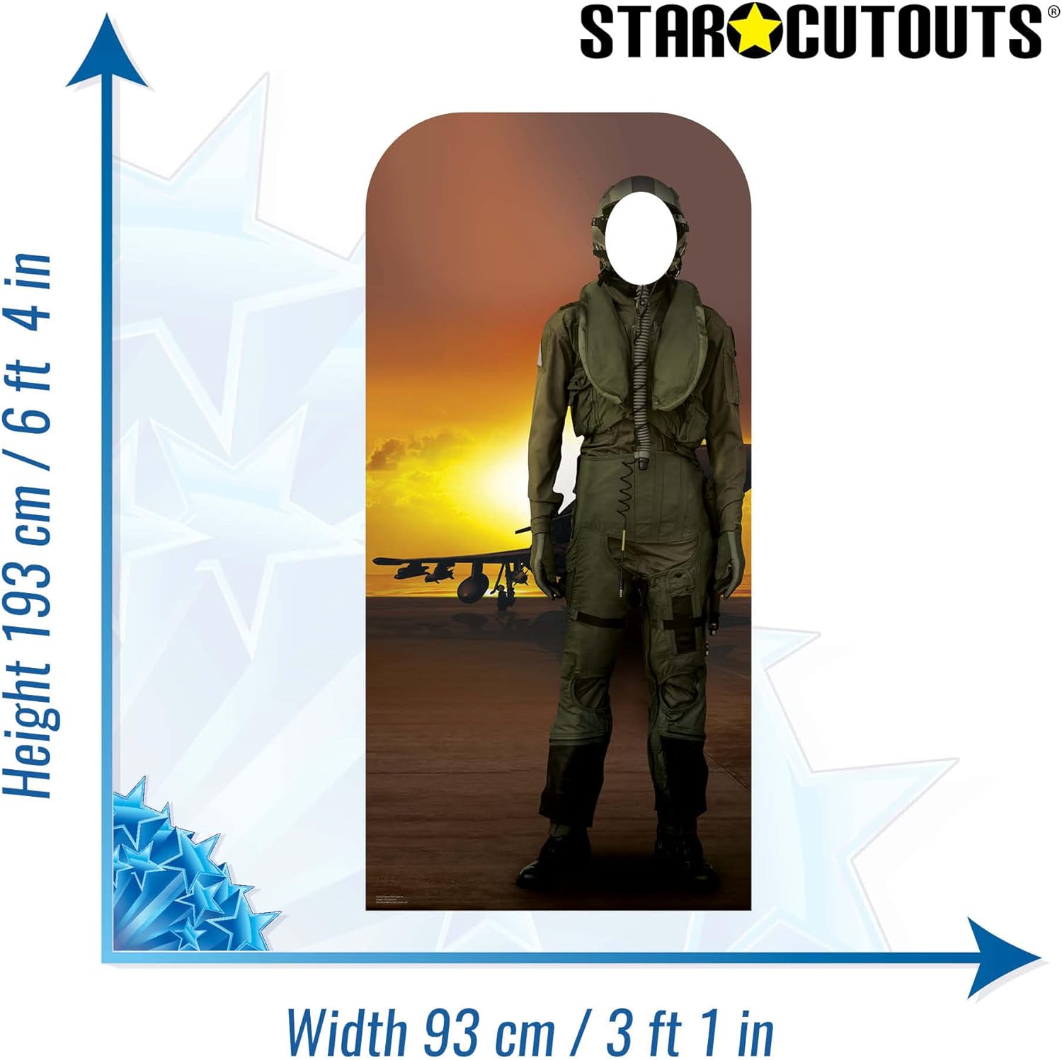 Star Cutouts SC4338 Fighter Pilot Stand in Lifesize Cardboard Cutout