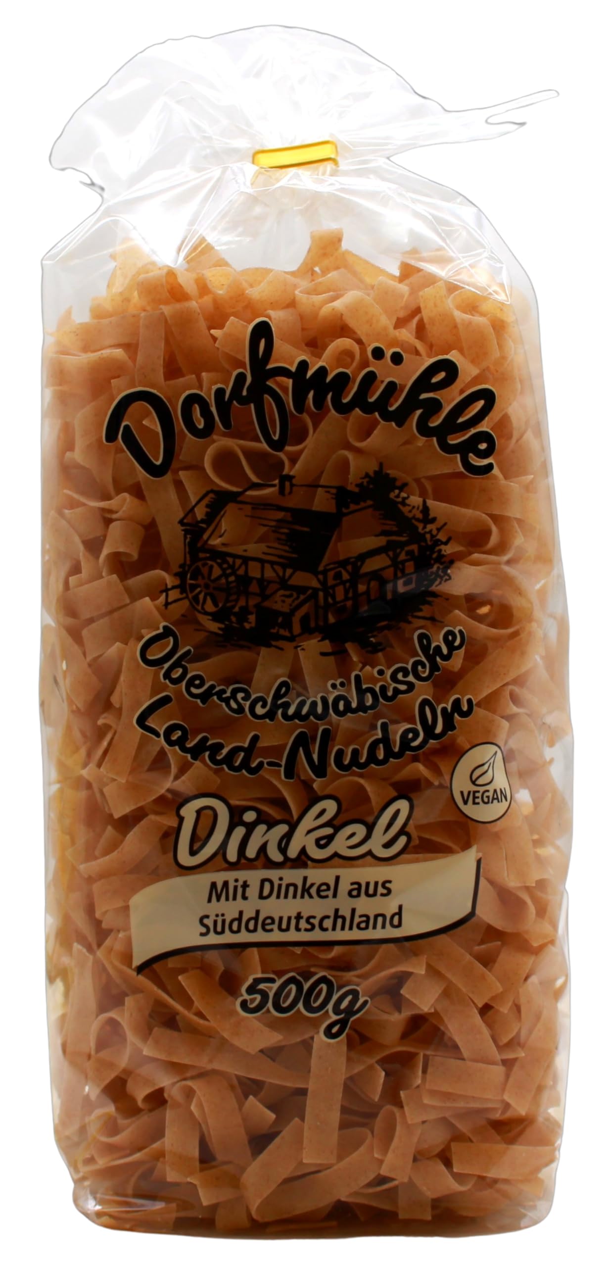 Dorfmühle Oberschwäbische Dinkel Band-Nudeln, 12er Pack (12 x 500g)