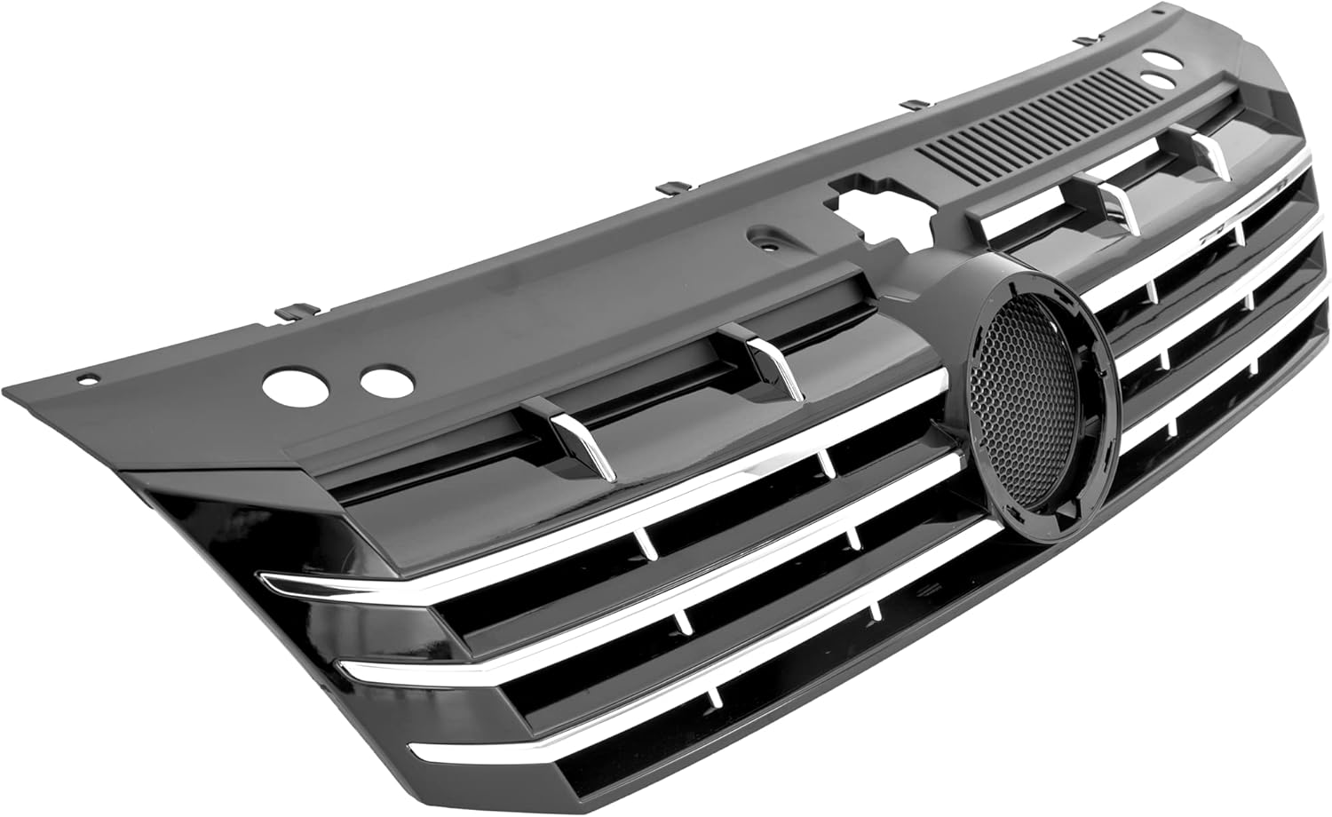 Garage-Pro Grille Assembly Compatible with Volkswagen Passat 2012-2015 Textured Black Shell with Silver Black Insert VW1200155