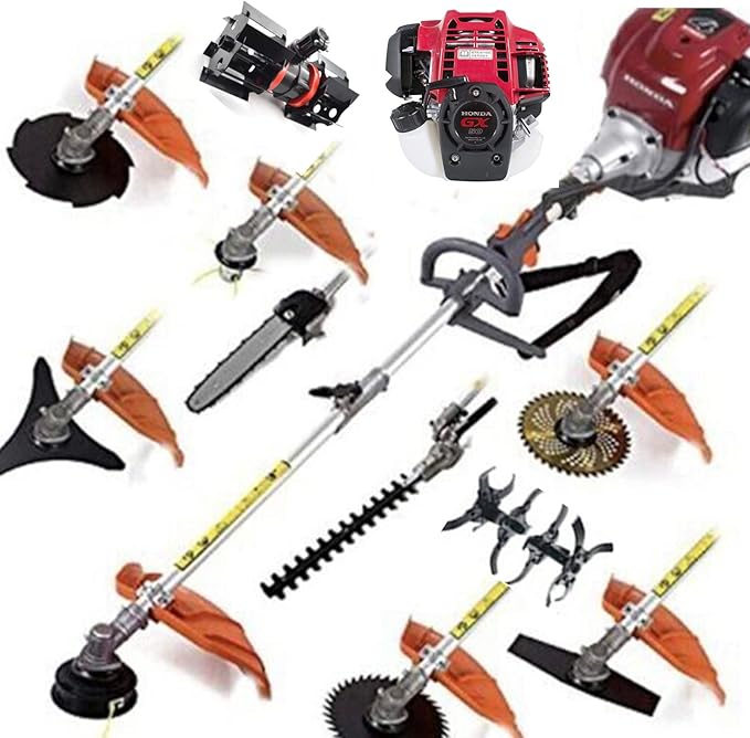 GX50 Powerful 12 in 1 Hedge Trimmer Pole Saw Petrol String Trimmer