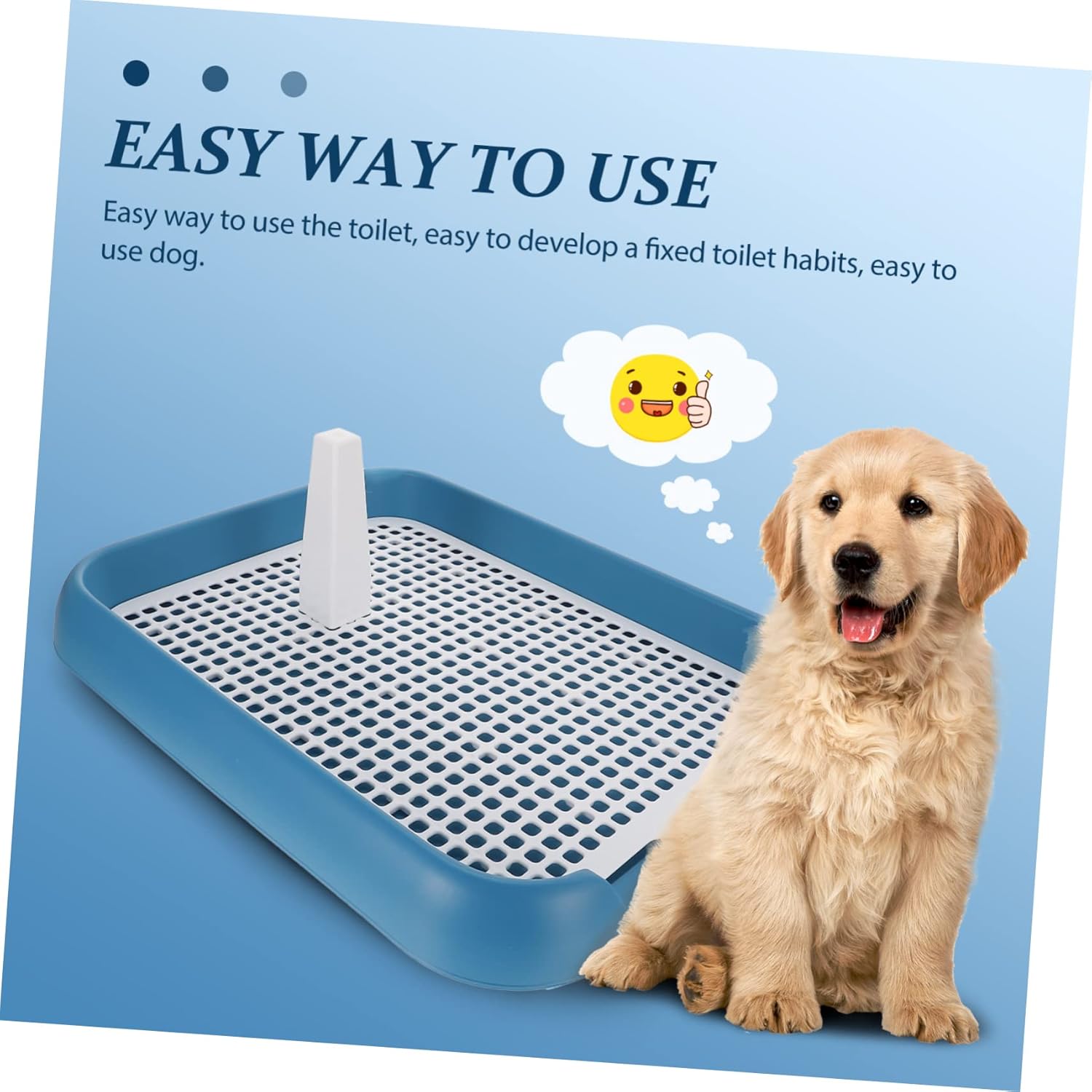 Luxshiny Dog Toilet for Indoor Use with Design Sturdy PP Plastic Potty Tray for Small to Dogs Lightweight and Easy to Clean Promotes Toilet Training and Hygiene