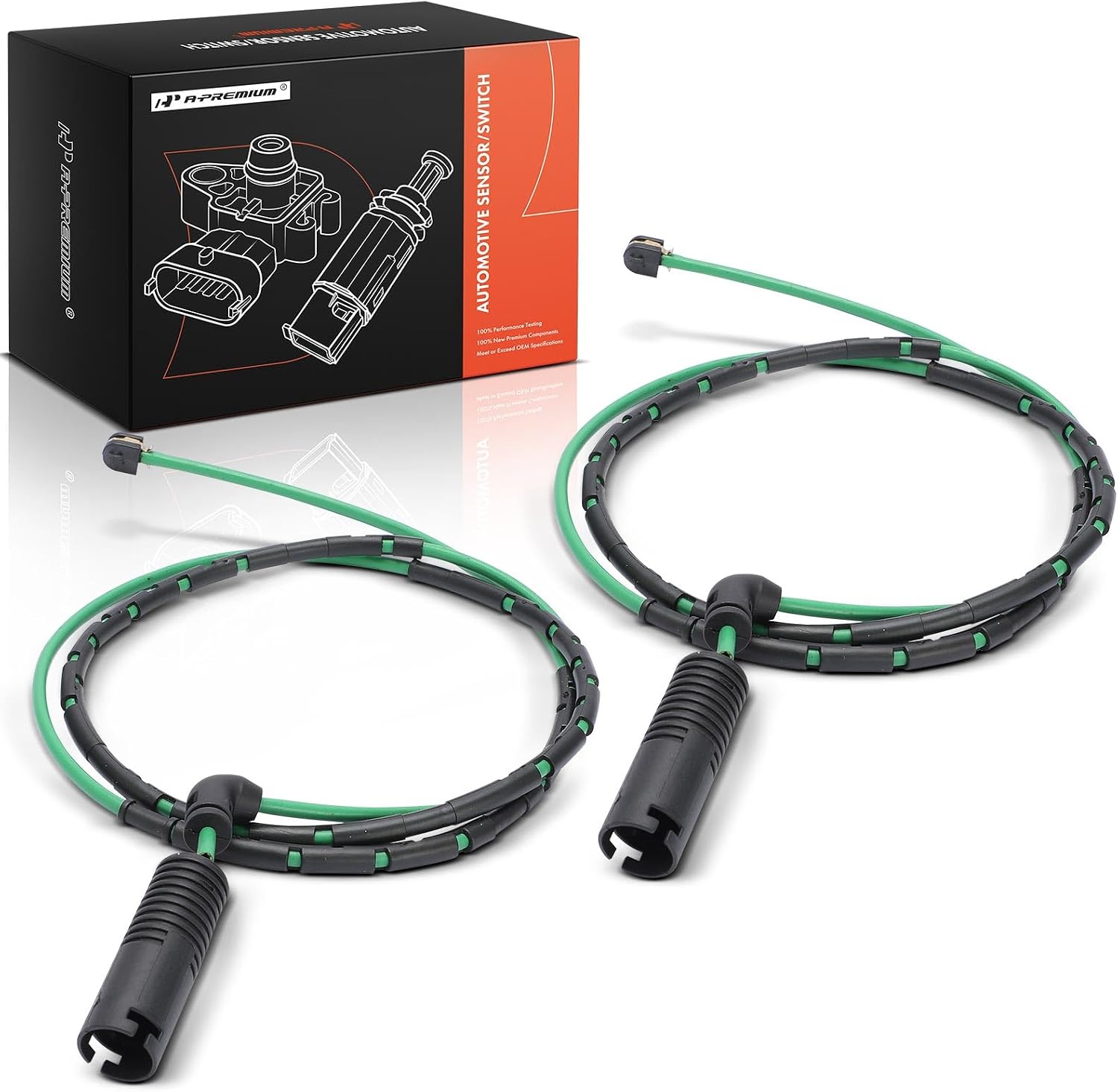 A-Premium Rear Driver and Passenger Brake Pad Wear Sensor Compatible with BMW Z4 2006 2007 2008, 2-PC Set