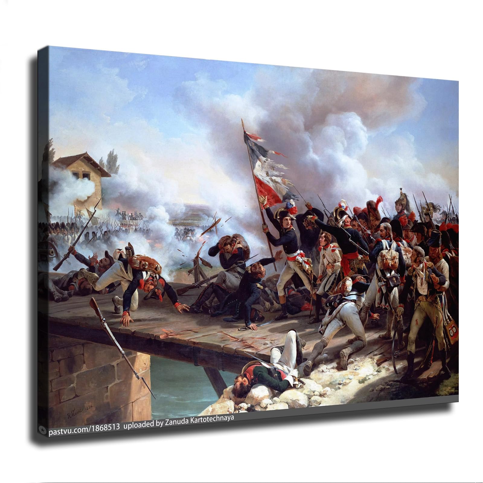Amazon.com: Napoleon and His Troops Crossing The Arcole Bridge