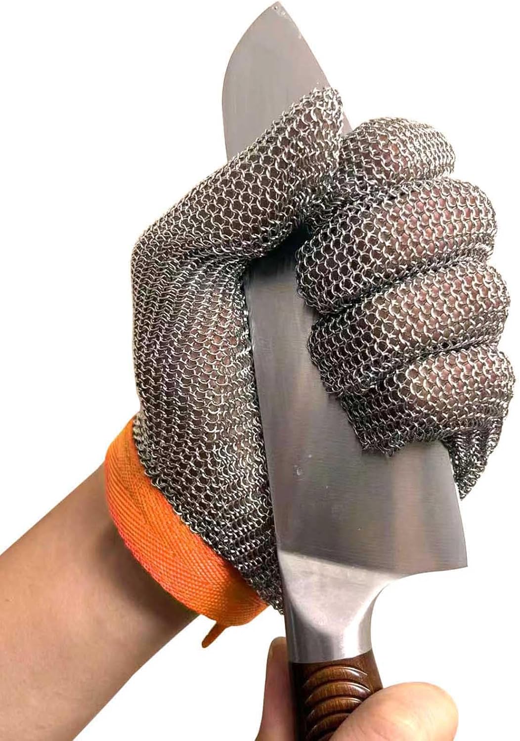A9 Chainmail Glove, Cut Resistant Stainless Steel Butcher Glove for Cutting Meat & Fish Filleting