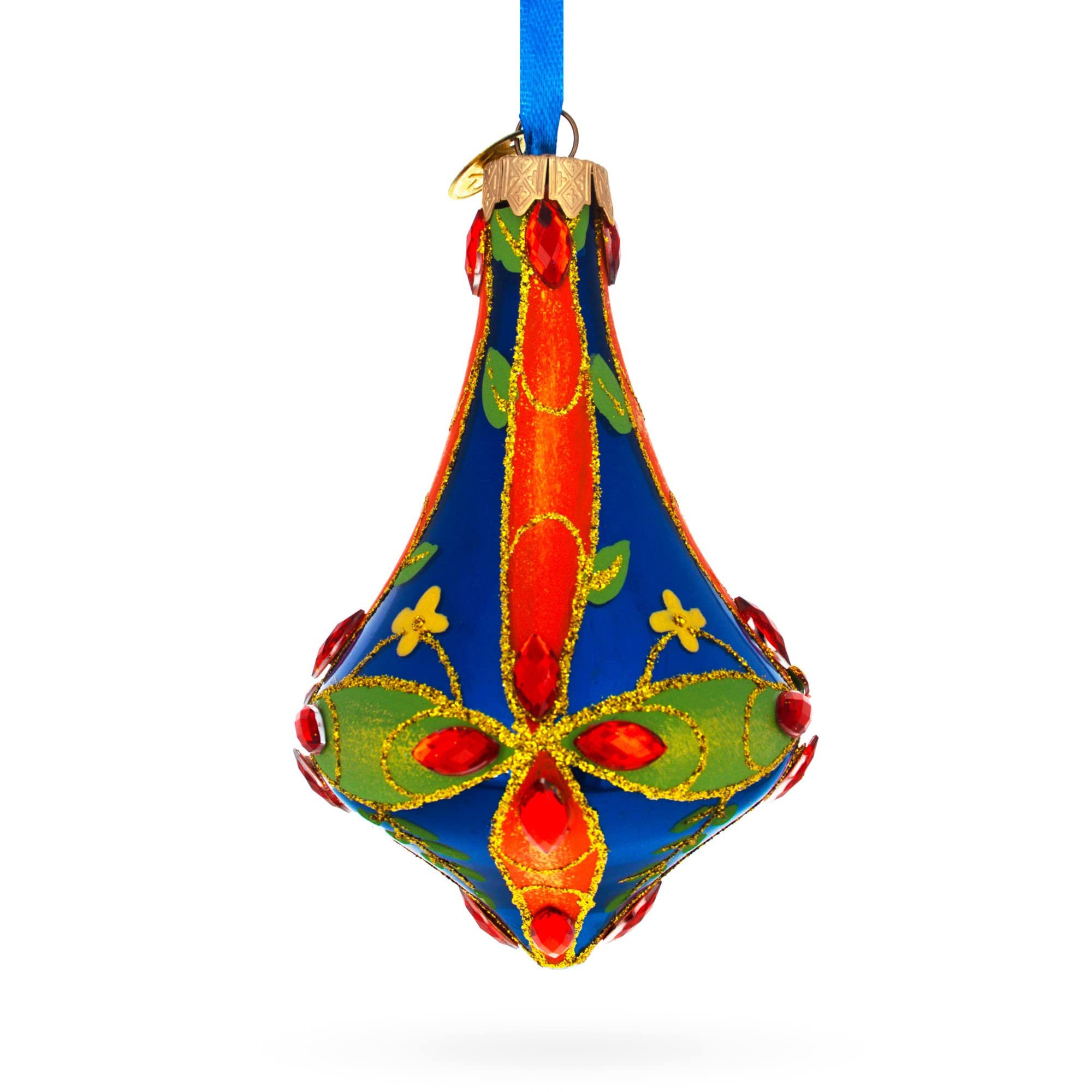 Fleuron de Noël BestPysanky ornement cloche verre kaléidoscope