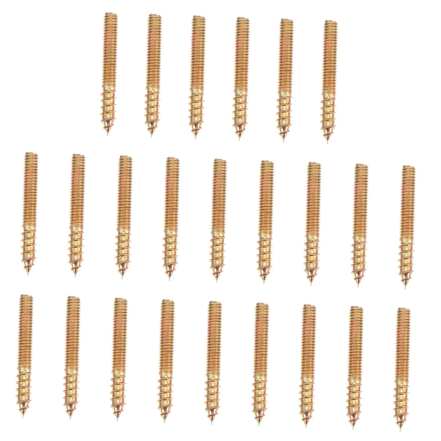 Double Headed Hanger Bolts 100Pcs Carbon Steel Self Tapping Screws