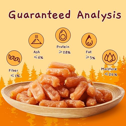 Miniatura 4 de Jungle Calling Dog Treats - Golosinas de entrenamiento de carne seca de pollo, aperitivos tostados lentos para perros medianos y grandes, golosinas