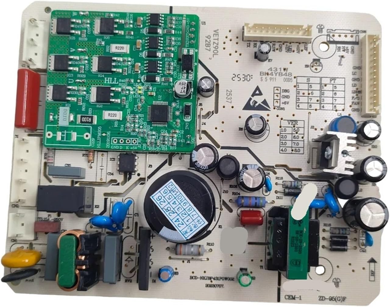 Refrigerator Computer Board,Compatible for Konka，VETZ90L BK4YB48 431W Refrigerator Motherboard Accessories