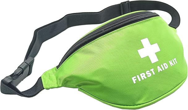 First Aid Fanny Pack First Aid Bag Red Travel Rescue Empty Pouch First Responder Storage Compact Survival Medicine Bags Pocket Container for Car Home Outdoors Green