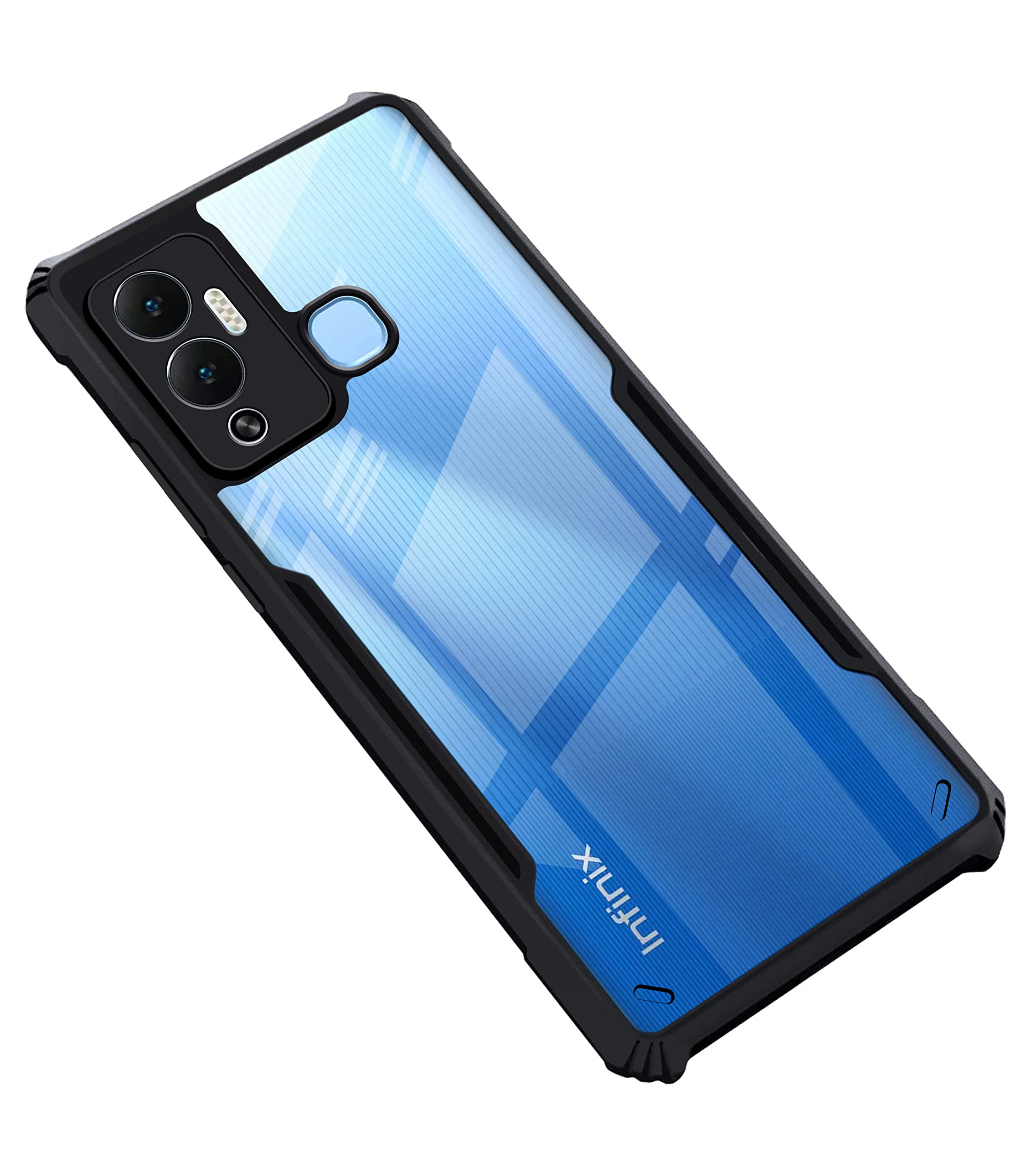 Amazon Brand - Solimo Back Case Cover for Infinix Hot 12 Play | Compatible for Infinix Hot 12 Play Back Case Cover | Clear Case for Infinix Hot 12 Play with Camera Protection |(TPU + PC | Matte Black) (B0BJKCQC52) Amazon Price History, Amazon Price Tracker