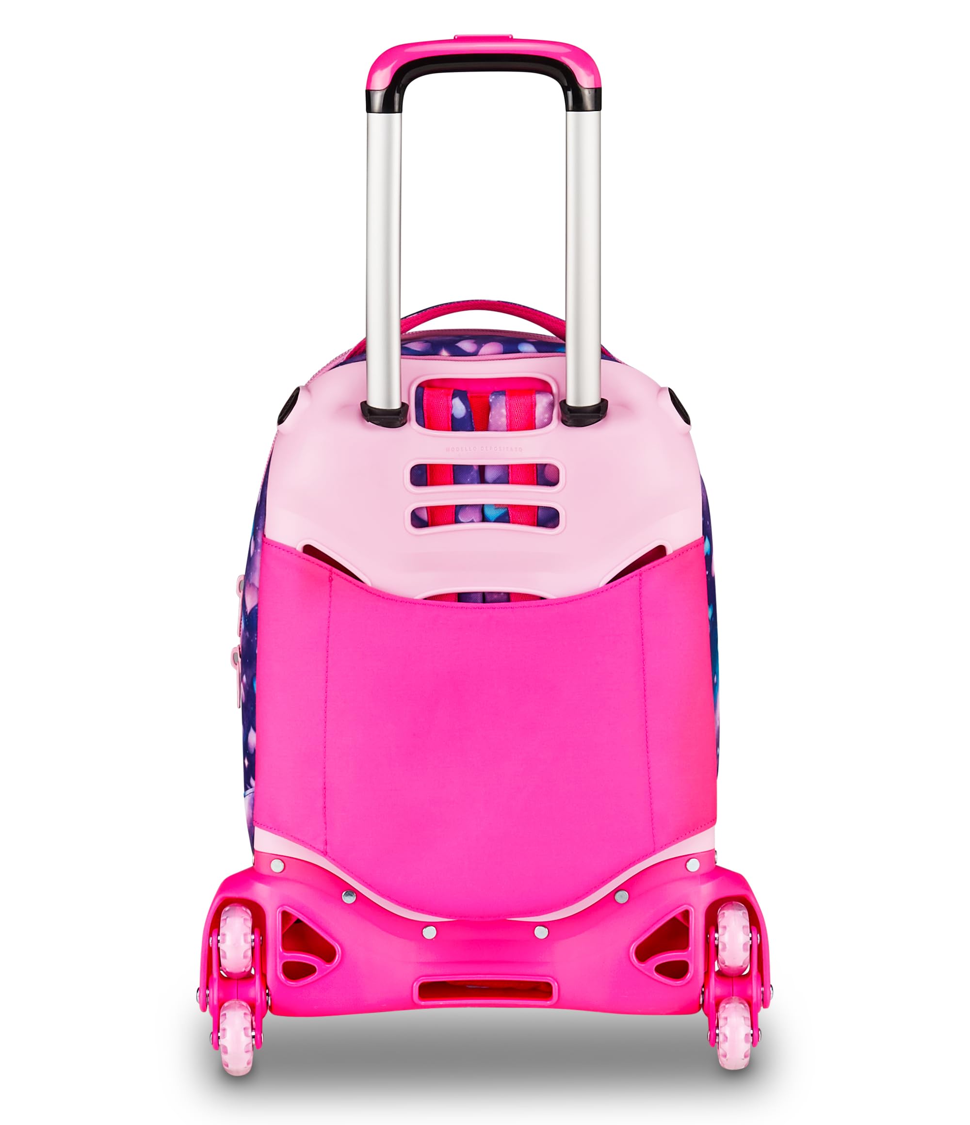 SJ GANG STYLE JAM GANG Trolley Jack 8 ruote PIXIE UNICORN, Viola, 34L, Scomponibile, Crossover System, 3 in 1, Spallacci a scomparsa, Tasca portaborraccia, Tasca frontale, Scuola elementare, Bambina | Scomponibile, Crossover System 3 in 1, Spallacci a sco