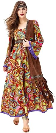 Honeystore Womens Gypsy Renaissance Dress Medieval Halloween Costume Outfits