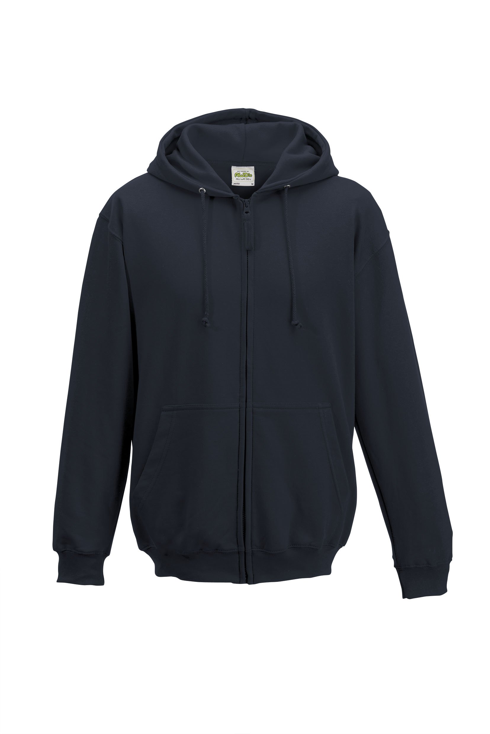 All We Do Is Mens Zipped Hoodie Oxford Navy S