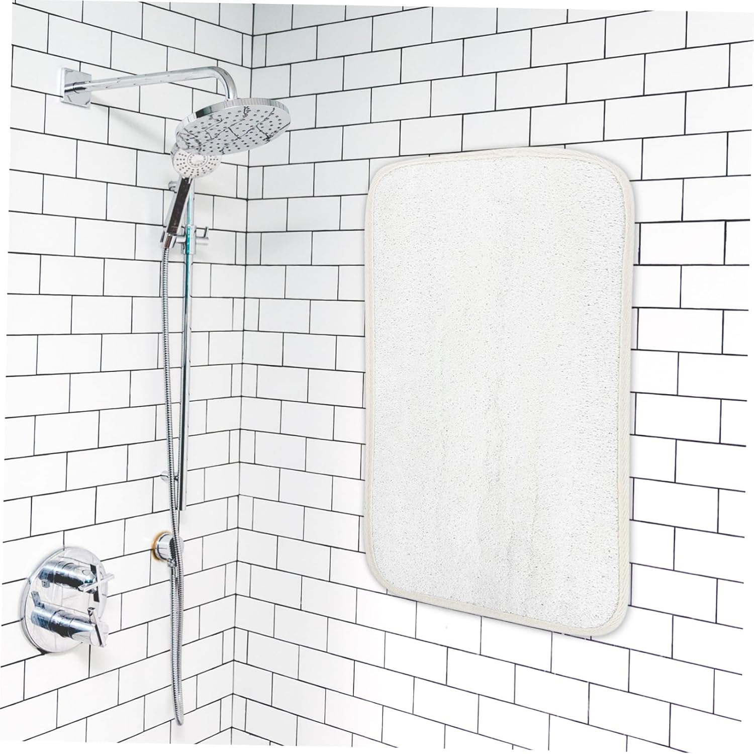 PRETYZOOM 1Set Wall Mounted Bathing with Loofah Cover Body Scrub Mat for Relaxing Shower Experience Quick Dry and Easy to Clean Bath Accessory