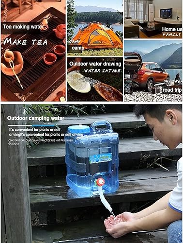 Miniatura 5 de Orgonite Contenedor de agua para acampar con grifo - Tanque de almacenamiento de agua de emergencia portátil para senderismo al aire libre