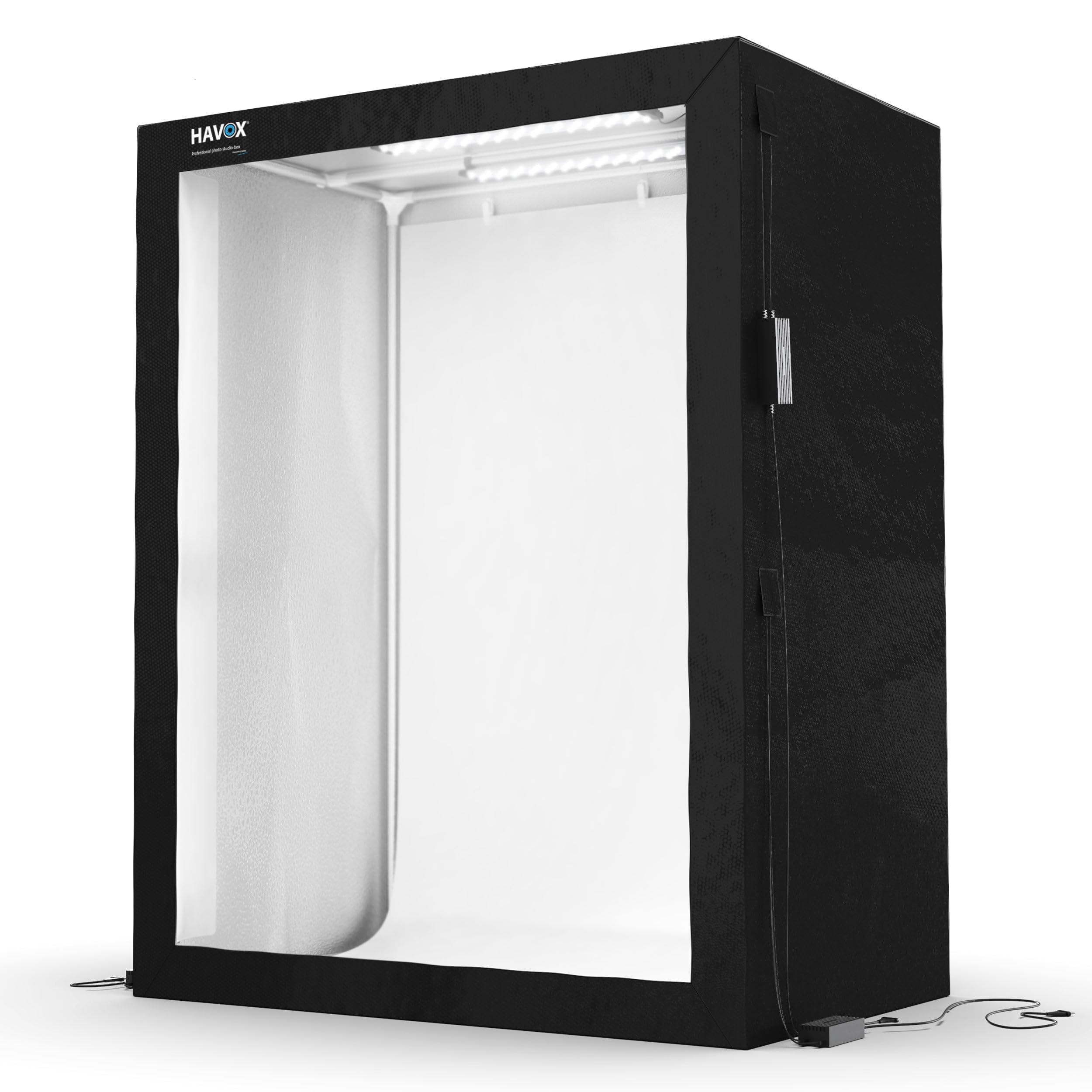 HAVOX - Studio Fotografico HPB-160 - Dimensioni 120x80x160cm - Illuminazione a LED "Luce del giorno" 5500k - 30,000 lumens - CRI 93 - Realizza le tue foto commerciali per e-commerce.