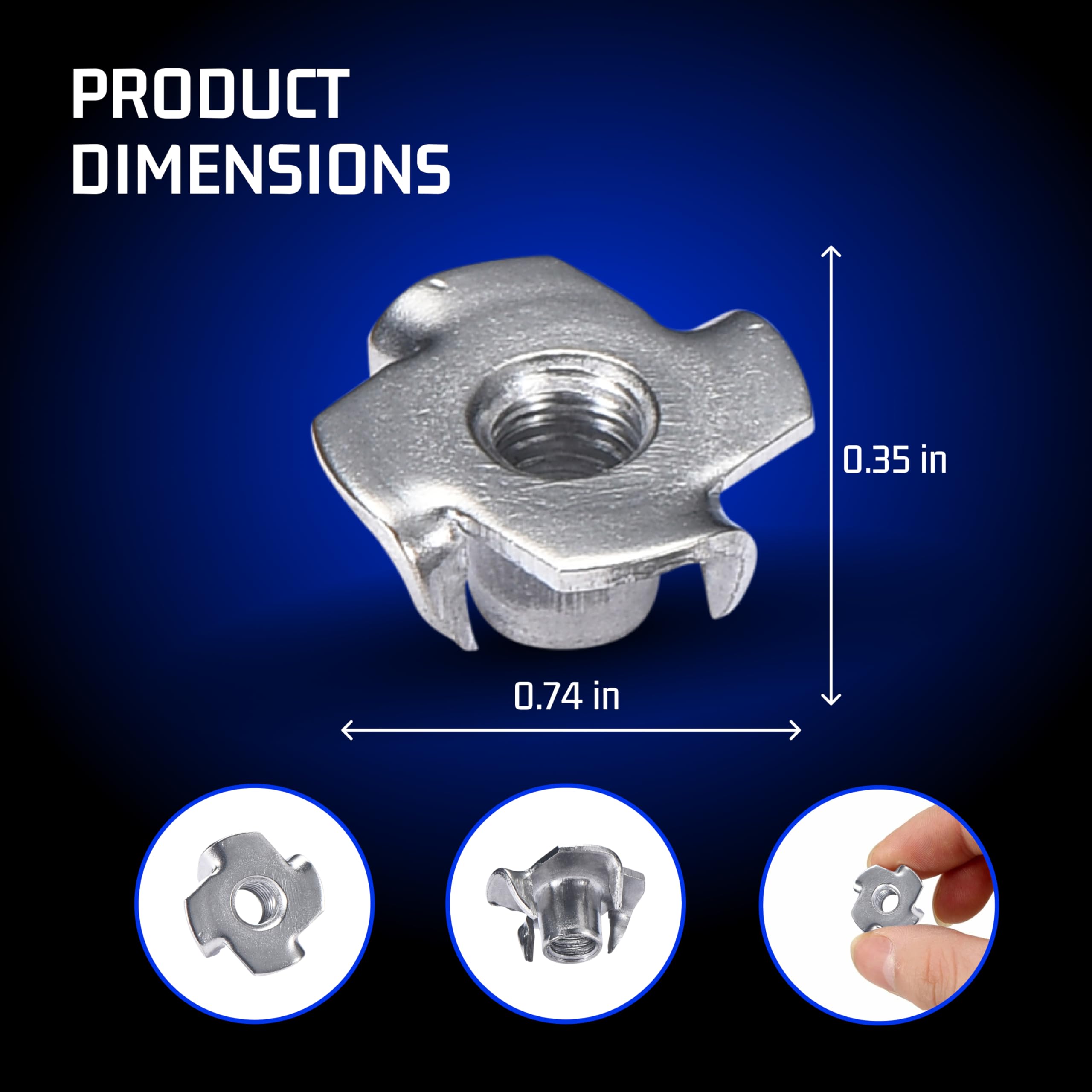 Stainless Steel T-Nuts - Set of 25 -3