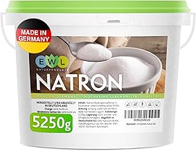 EWL Naturprodukte Sodium Powder Baking Soda 5.25 kg I German Production and Filling I High Purity Food Grade I Baking Powder I Recyclable, Resealable Bucket
