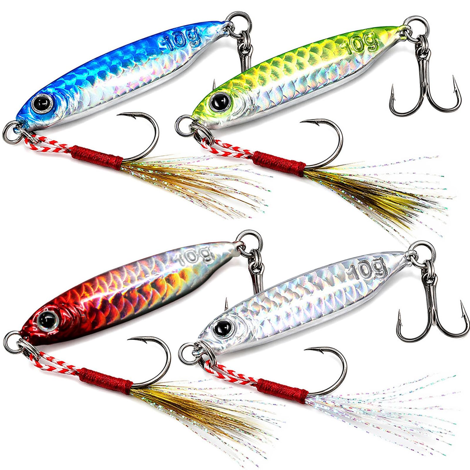 Premium Metal Sea Fishing Lures for Bass & Mackerel - Weedless Jigs UK