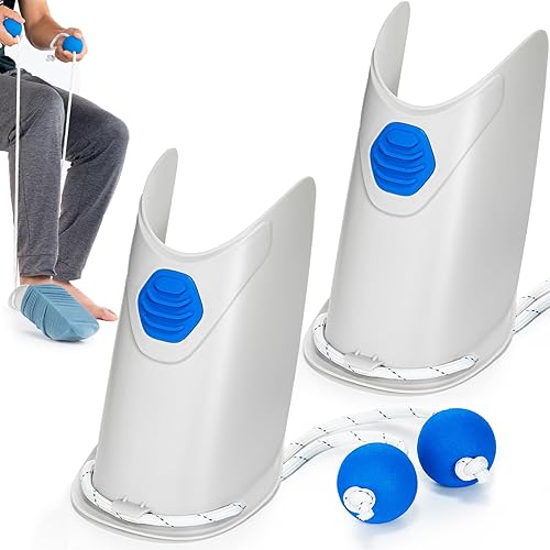 Miniatura 8 de Sock Aid - Ayudante de calcetines con cordones ajustables, herramienta de ayuda fácil de poner con asas redondas ergonómicas de espuma suave