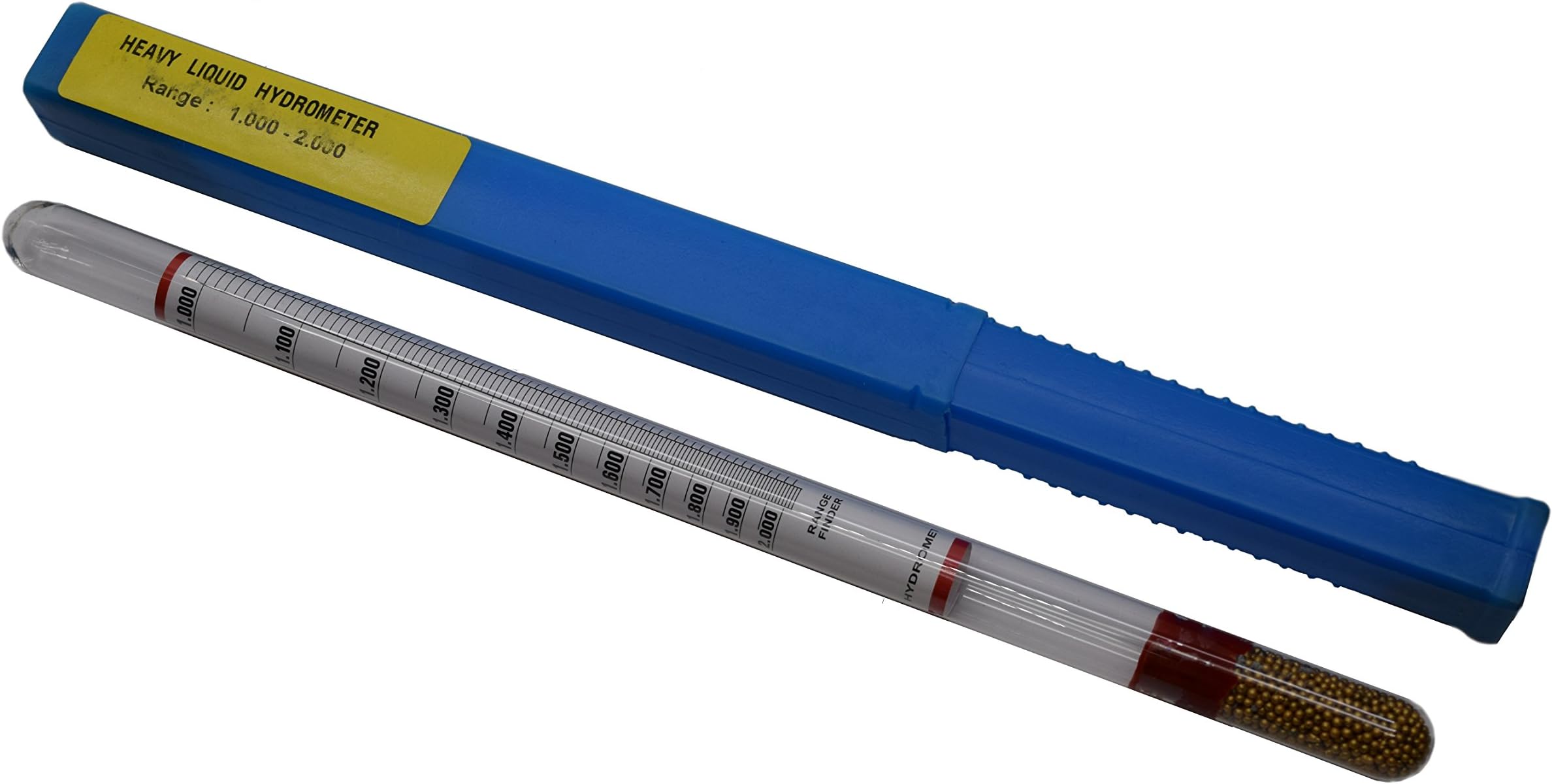 EISCO Laboratory Hydrometer - Specific Gravity, Heavy Liquids, Range 1.000 to 2.000 x 0.010 - Includes Protective Case - Eisco Labs