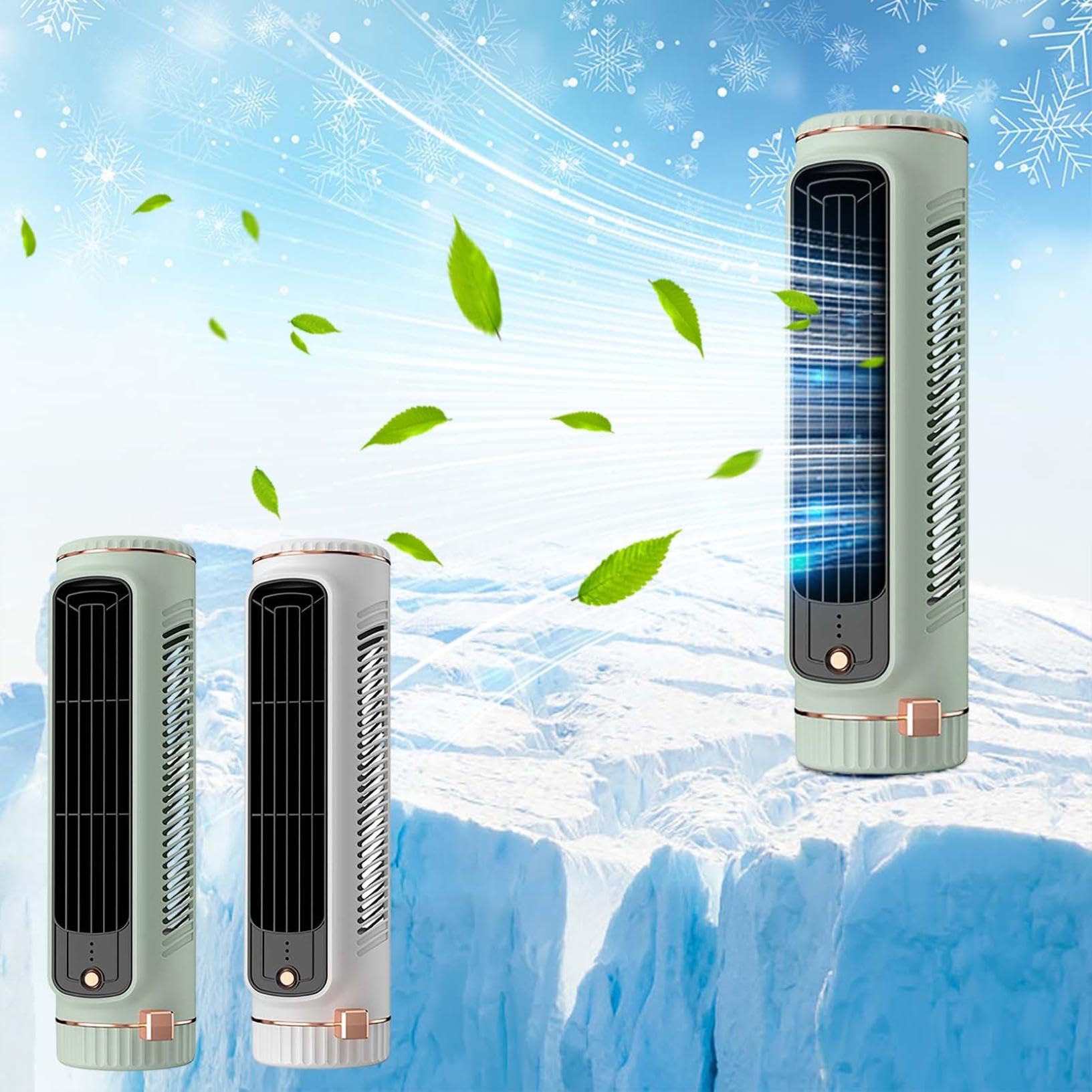 Generisch Climatizzatore portatile, mini condizionatore d'aria senza finestra, raffreddatore d'aria, tre velocità, ventilatore silenzioso senza pale, può essere posizionato orizzontalmente o