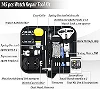 Vista 7 de Kit de reparación de relojes, kit profesional de reemplazo de batería de reloj GLDCAPA, herramientas de reparación de relojes con estuche
