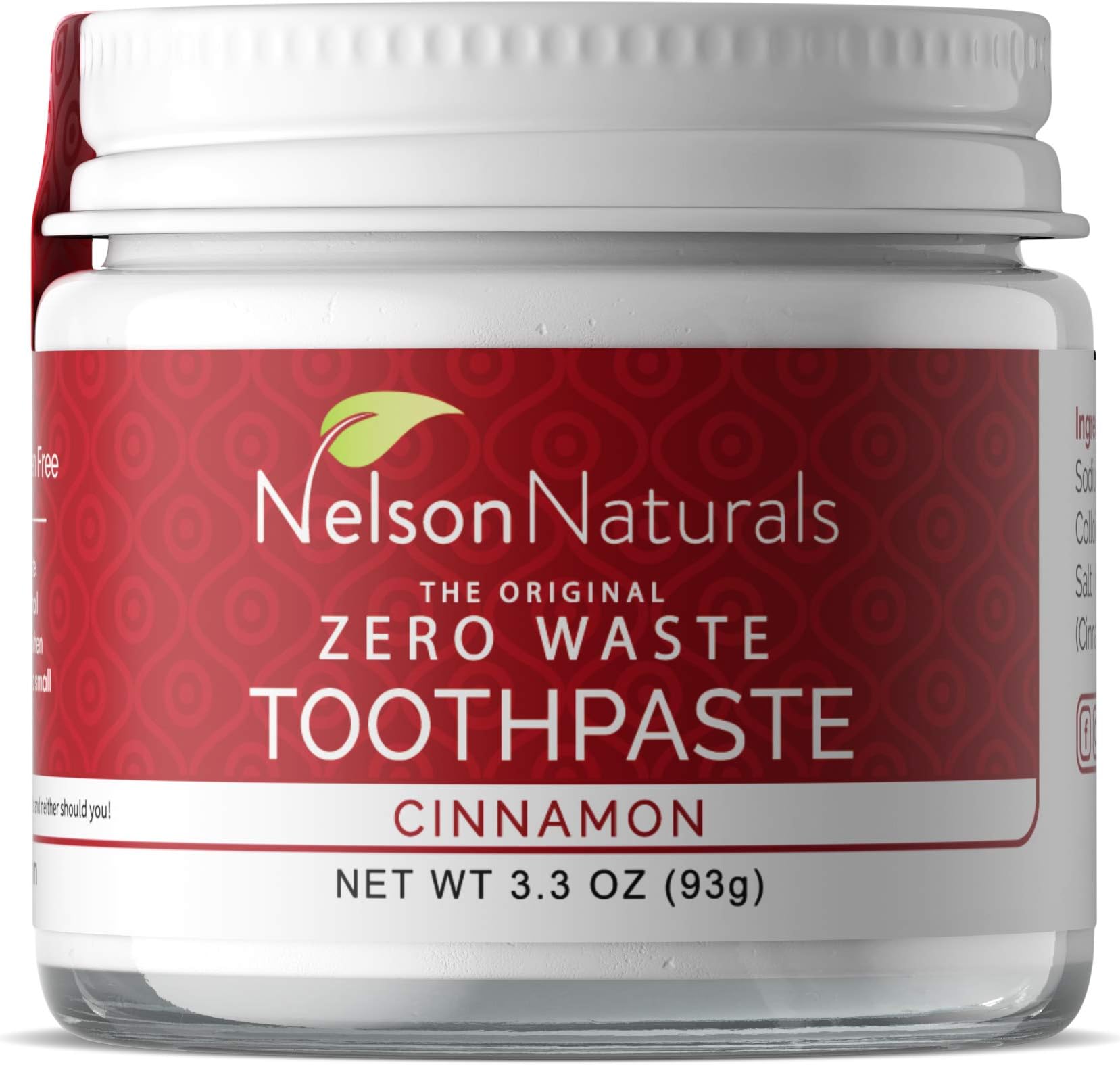 Nelson Naturals Cinnamon Fluoride Free Toothpaste 3.3 oz.