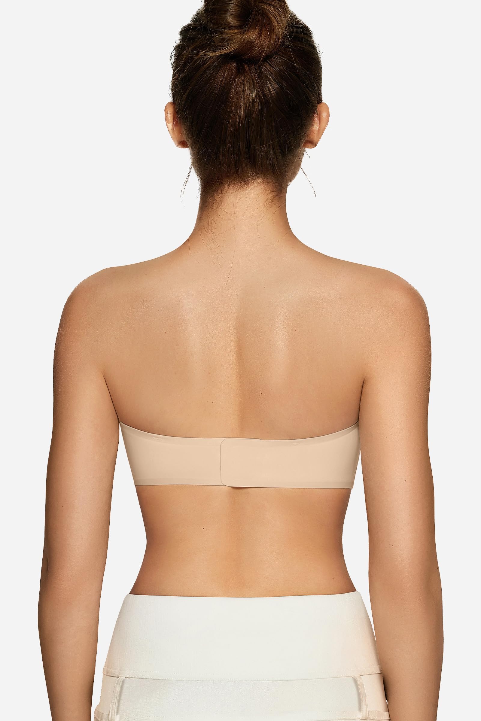 OEAK Reggiseno da donna senza spalline push up reggiseno a fascia antiscivolo senza fili di supporto imbottito senza cuciture comodo reggiseno a tubo