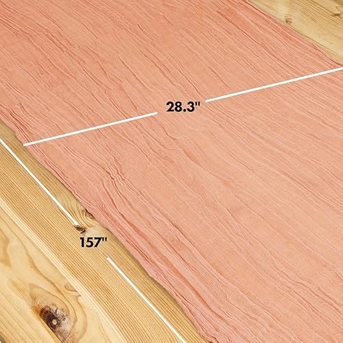 Miniatura 59 de Koyal Wholesale Camino de mesa de estopilla para decoración de boda, tela de gasa de tela transparente para granja rústica, fiesta bohemia nupcial,