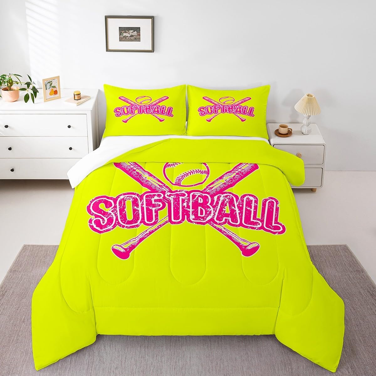 Pumpkin Pattern Bedding Set - Happy Fall Comforter & Quilt Set for Kids Boys - Autumn Leaves Harvest Season Theme - 1 Comforter Set with 1 Pillowcase - Toddler Size