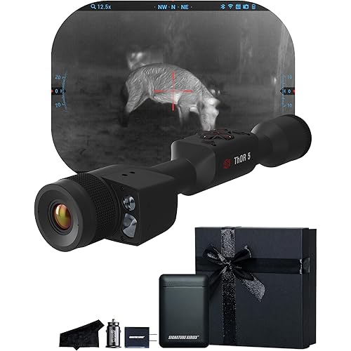 ATN Thor 5 LRF 640 Smart HD Thermal Scope with 640x480, 12 Micron Sensor | Magnification, Built-in Laser Rangefinder, Full HD Video Recording, Smooth Zoom | Exclusive Signature Series Kit
