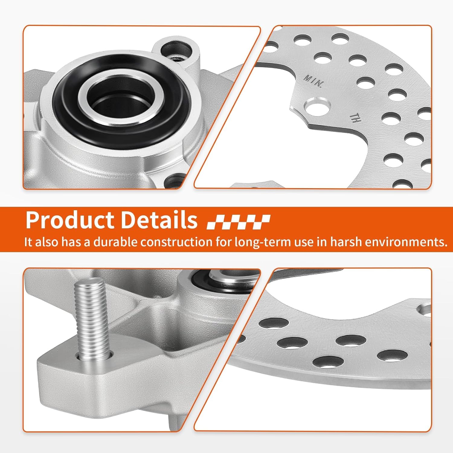 Front Left or Right Wheel Hub & Brake Disc For Honda Sportrax 250 400 TRX250EX TRX400EX TRX250X TRX400X 2001-2014 44615-HN6-A20 45251-HN1-003