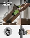 OKIAAS Safety Work Gloves for Men(12 Pairs), Odorless PU Coated, Thin and Breathable | Warehouse, Construction, Repairing