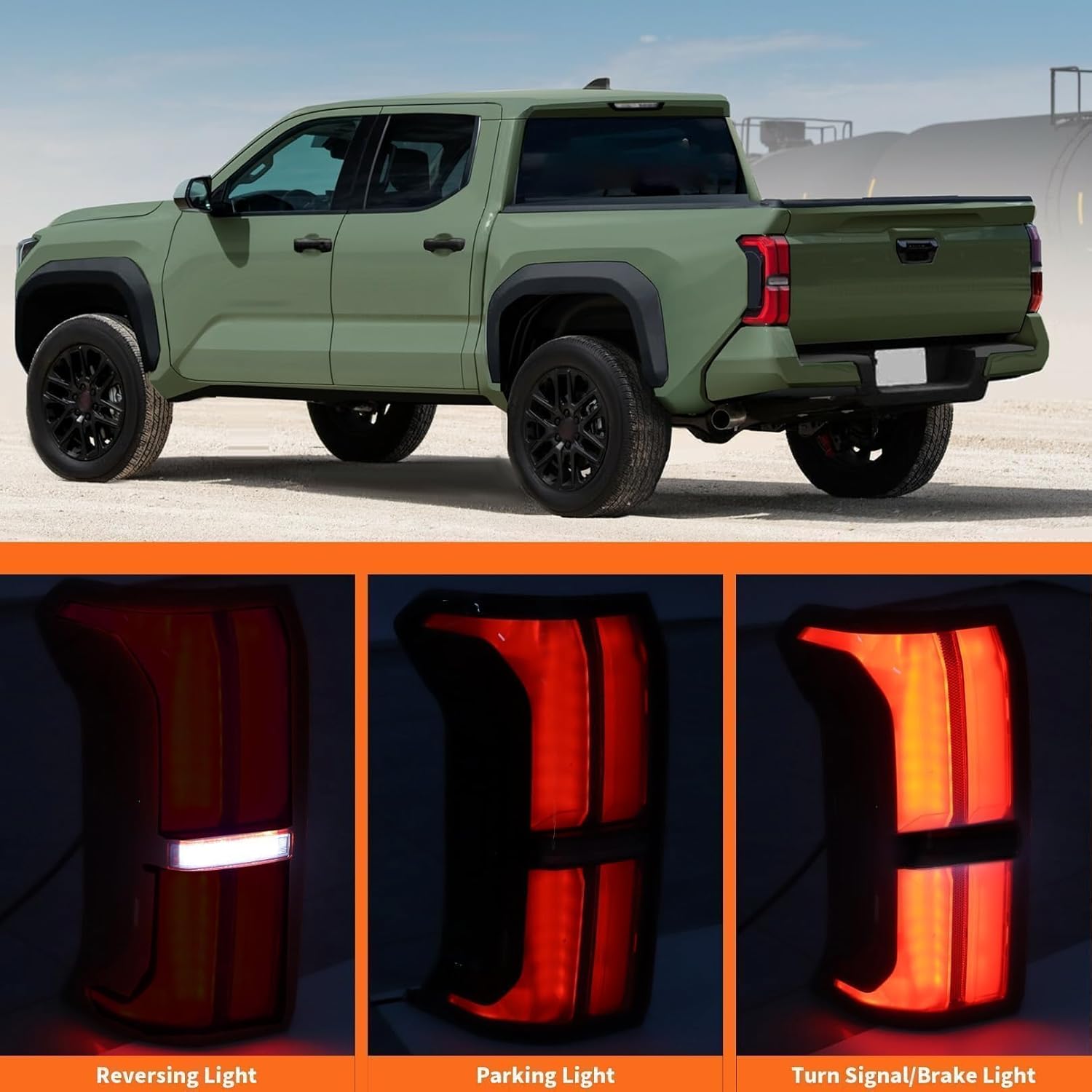 Tail Light Assembly With Tailgate Switch Compatible with 2024 2025 Tacoma Driver Side Taillight Rear Brake Lamp 81560-AK050 81560AK050 (Left)